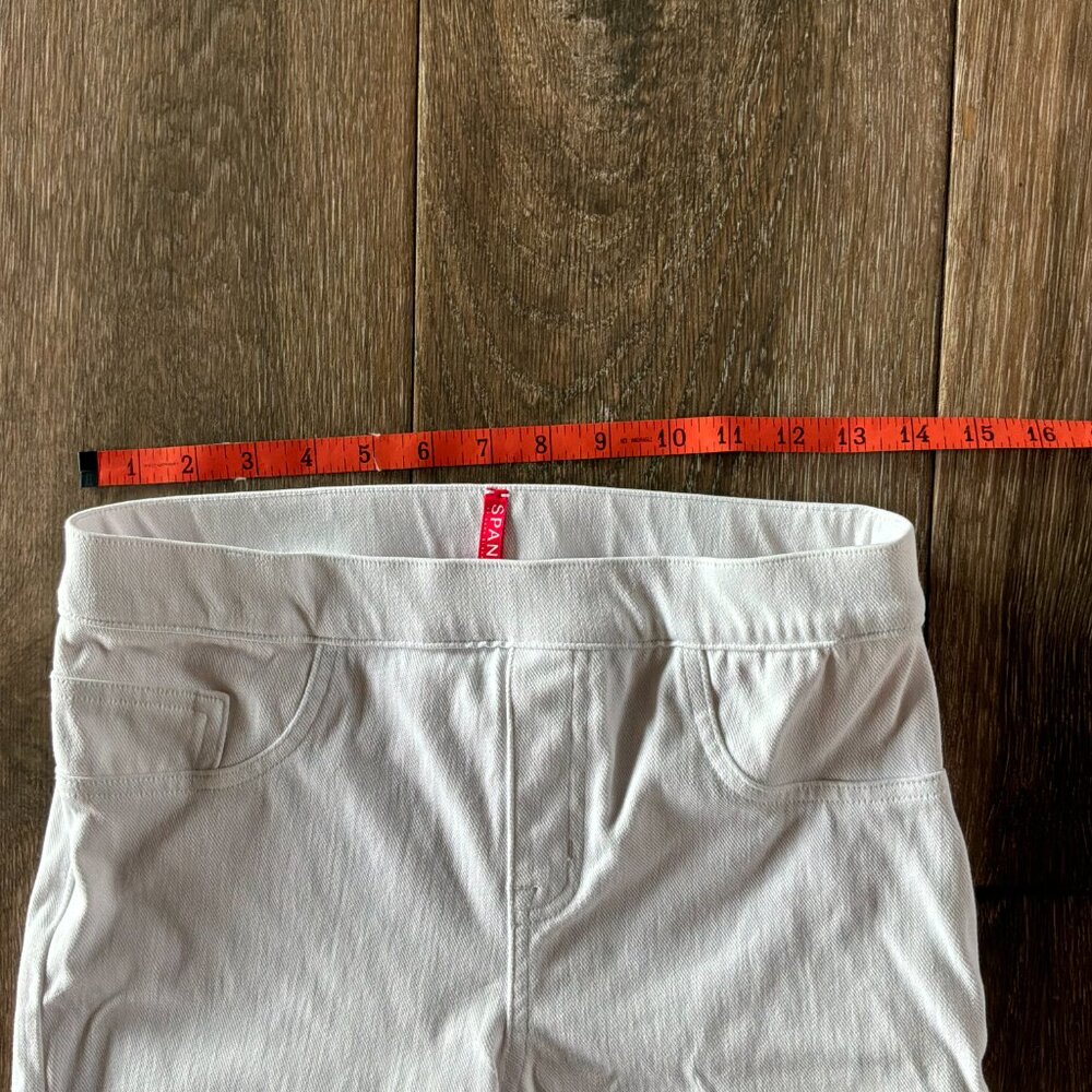 Spanx ankle white stretch heavyweight leggings style 20114R Size Medium - Picture 3 of 13
